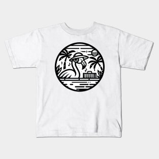 Flamingo Tropical Rhythm - Vibrant Nature Art Kids T-Shirt